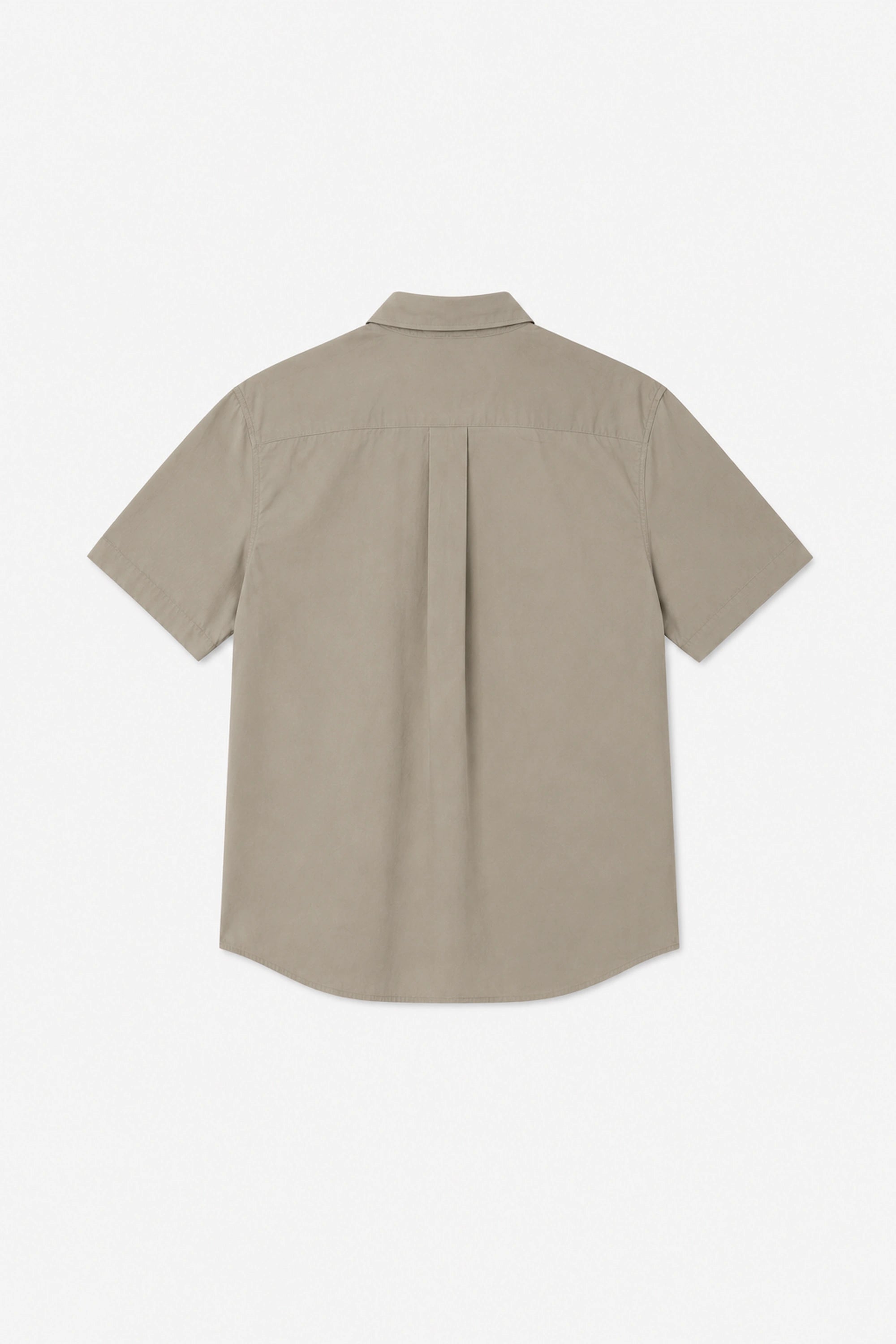 Chemise unie gris beige