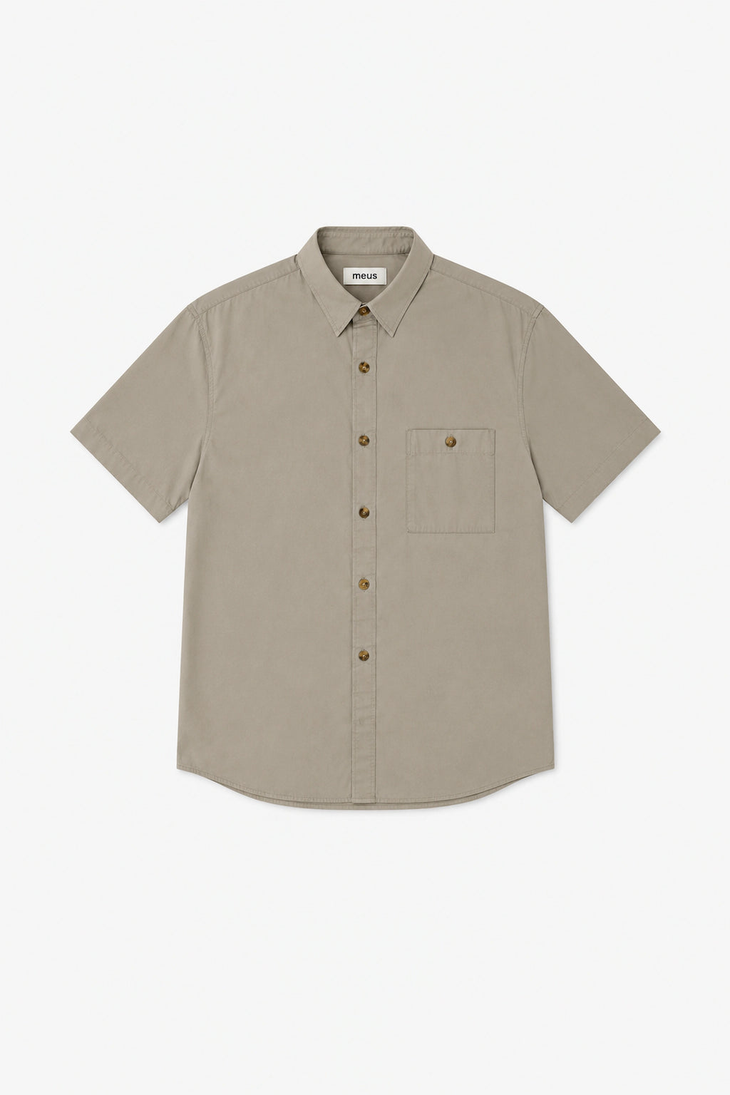 Chemise unie gris beige