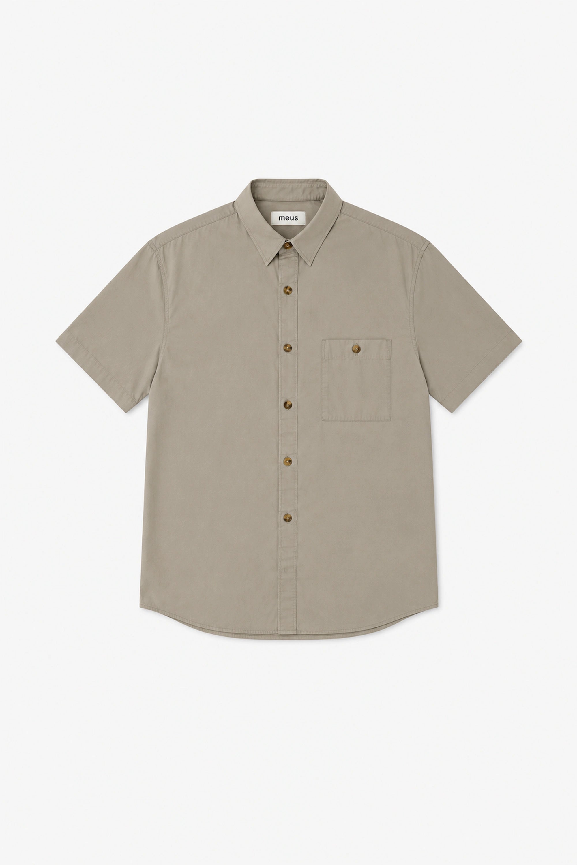 Chemise unie gris beige