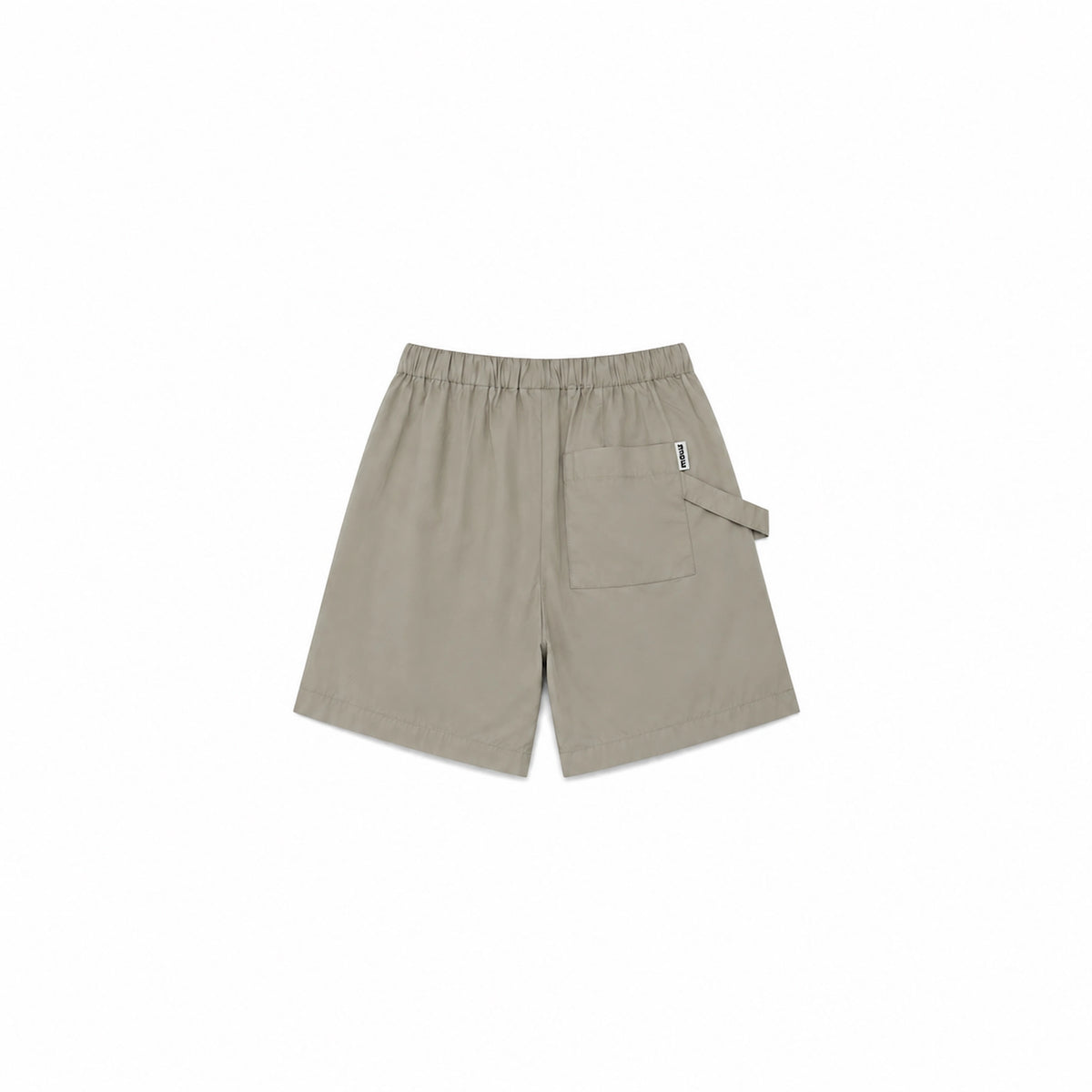 short coton uni gris beige