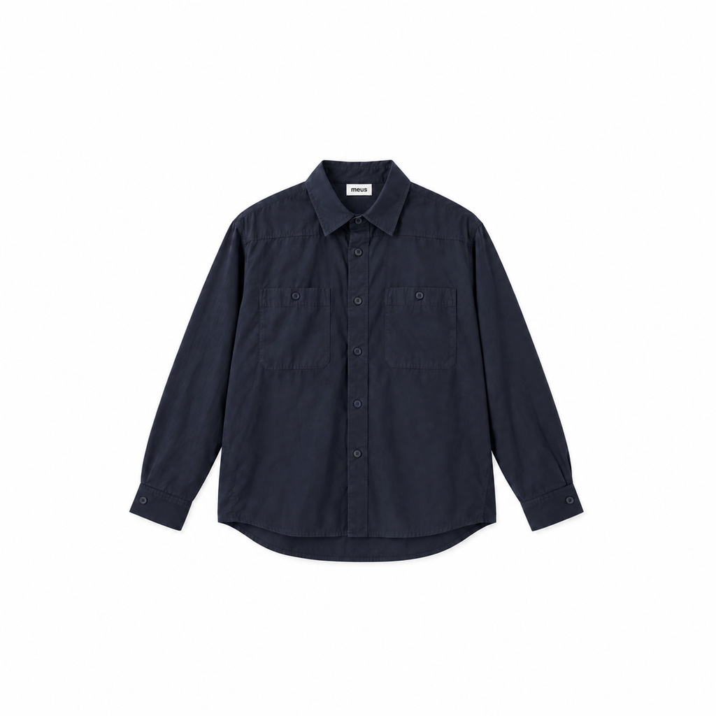 Chemise ample bleue marine