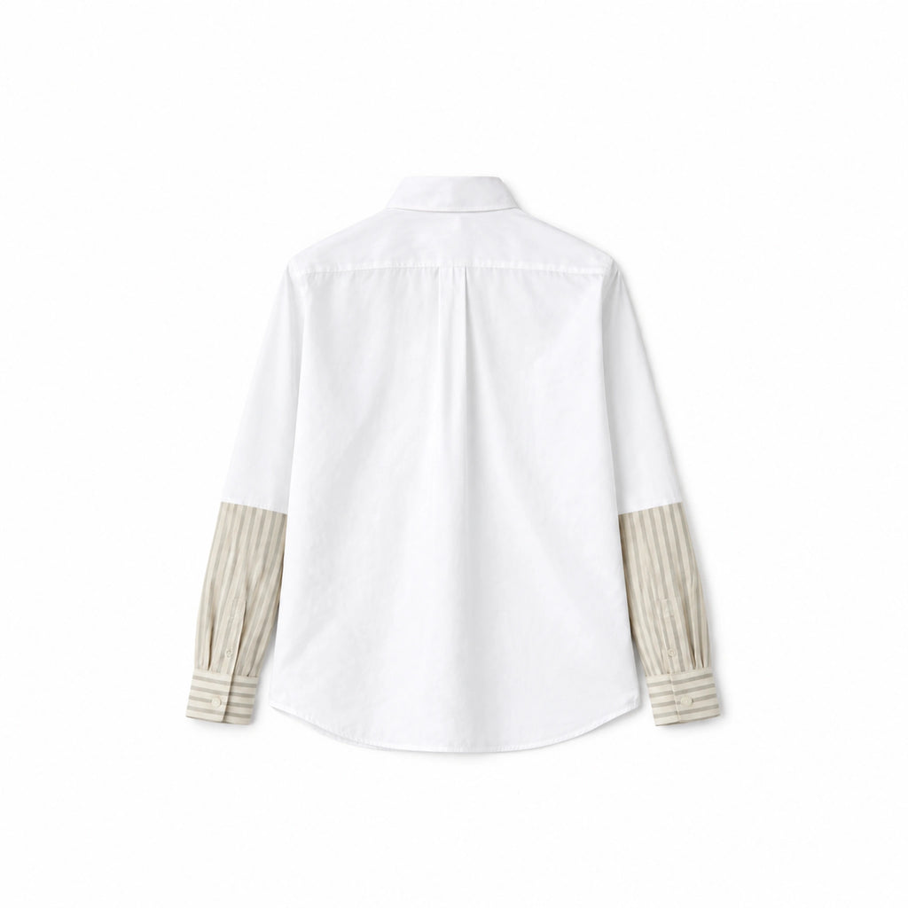 Chemise blanche manches rayées