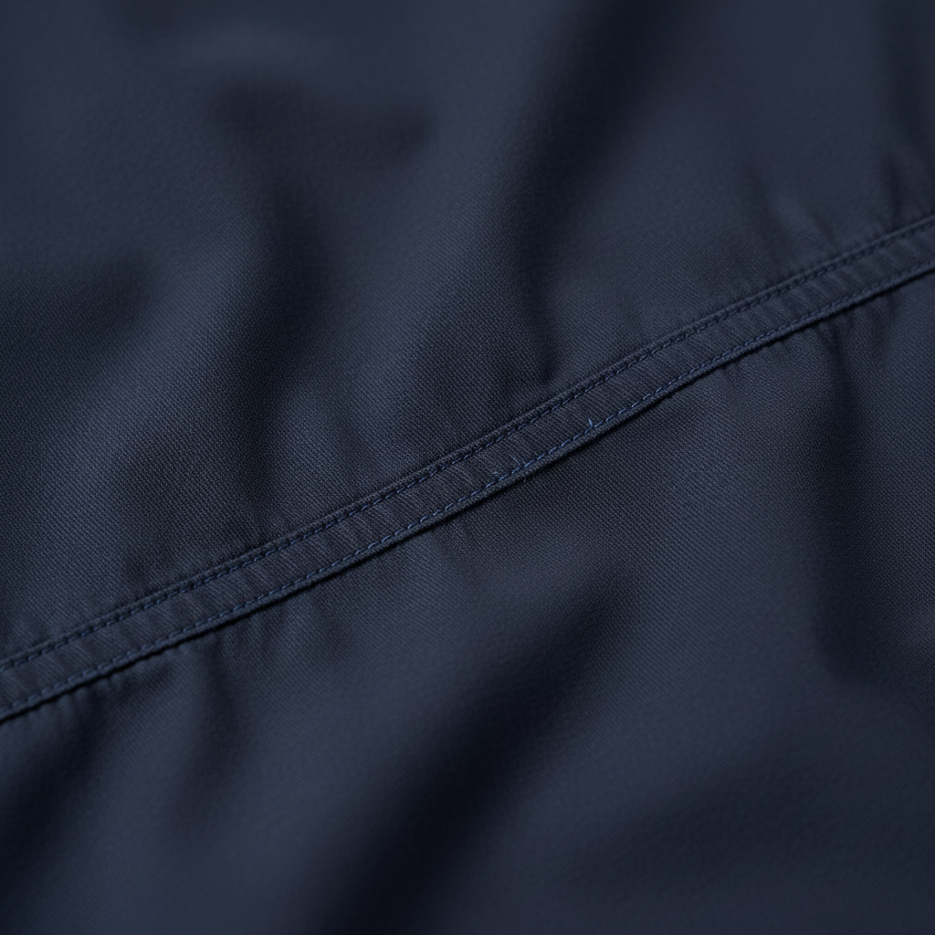 Matière de la chemise bleu marine