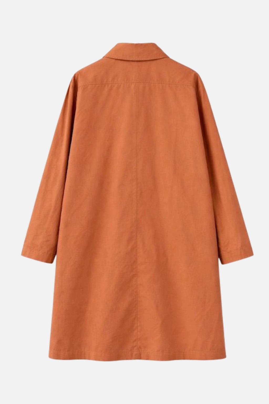 manteau long meus paris terracotta homme vue dos