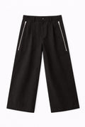 pantalon noir large homme poches zippées meus paris vue face 