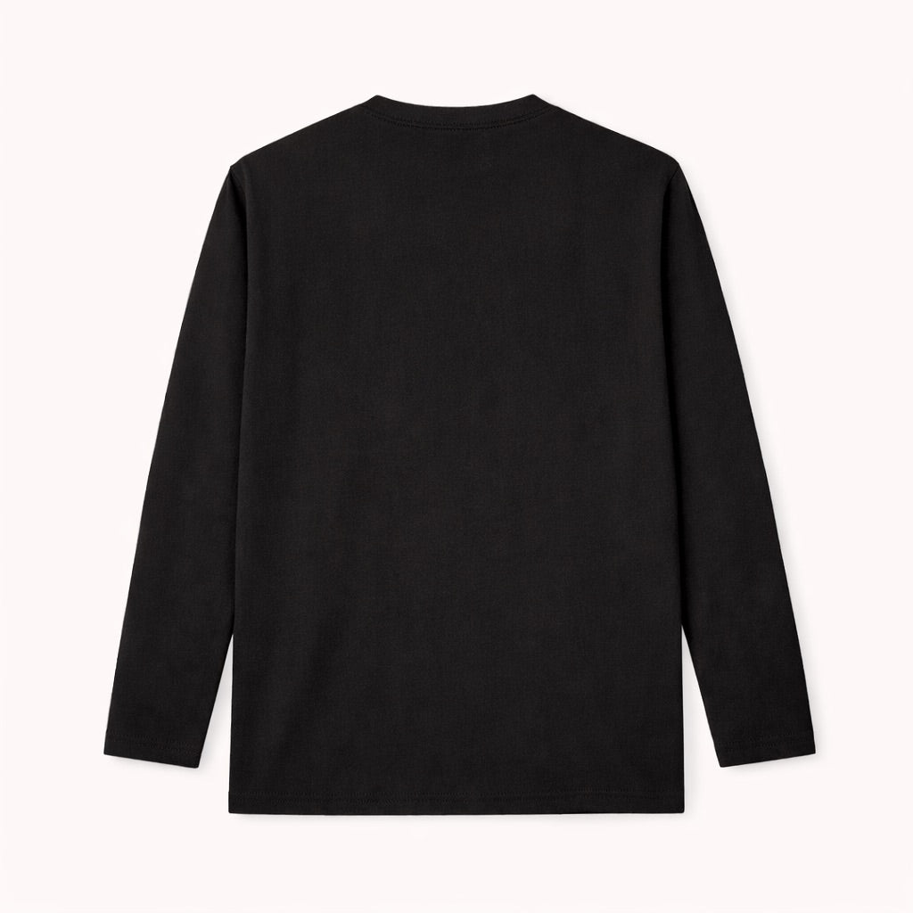  t-shirt homme noir manches longues meus paris vue dos  