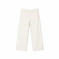 pantalon droit legerement ample poches italiennes blanc homme meus paris coton vue de face 