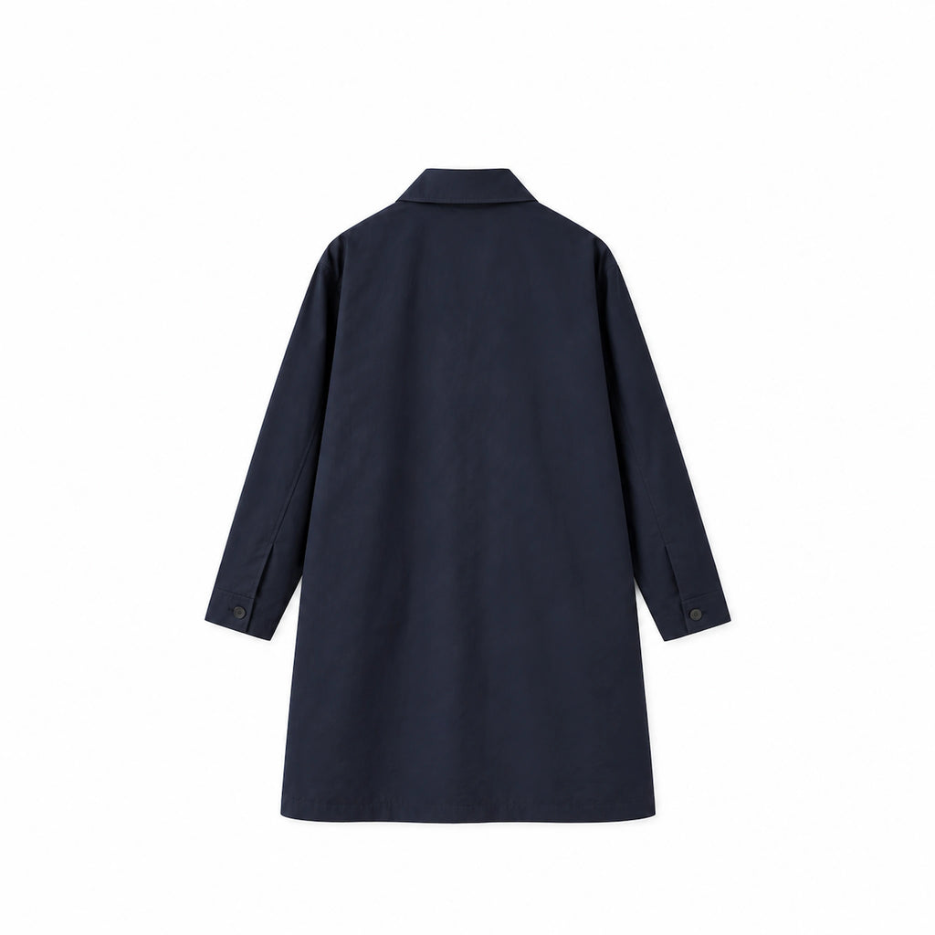 Manteau surtaillé bleu marine