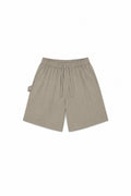 short en coton premium beige avec cordon assorti poches latérales homme meus paris vue de face 