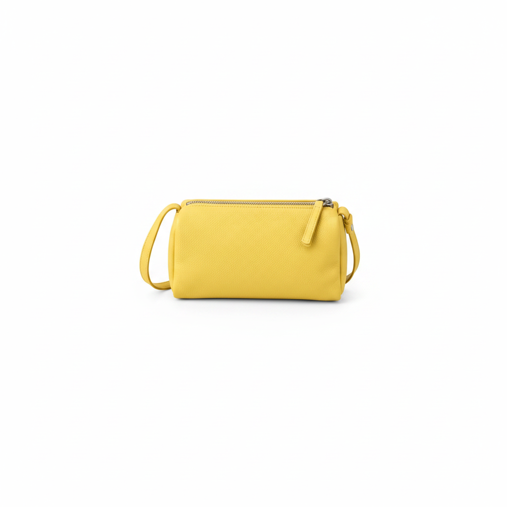 Vue du dessus du sac jaune