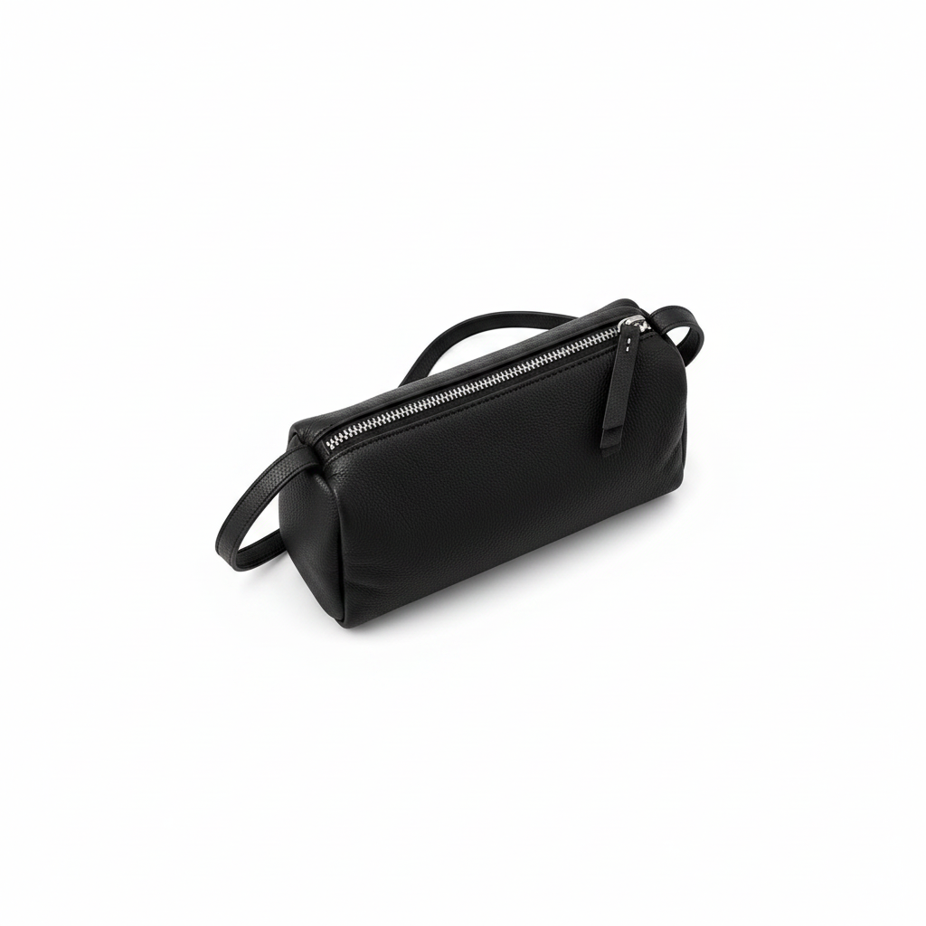 Vue du dessus du sac noir